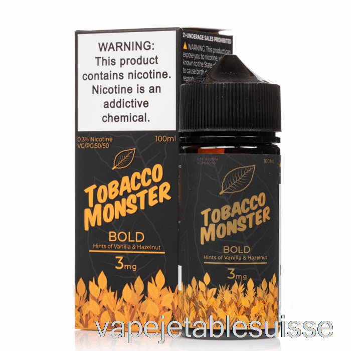 Vape Suisse Bold - Tabac Monstre - 100ml 6mg